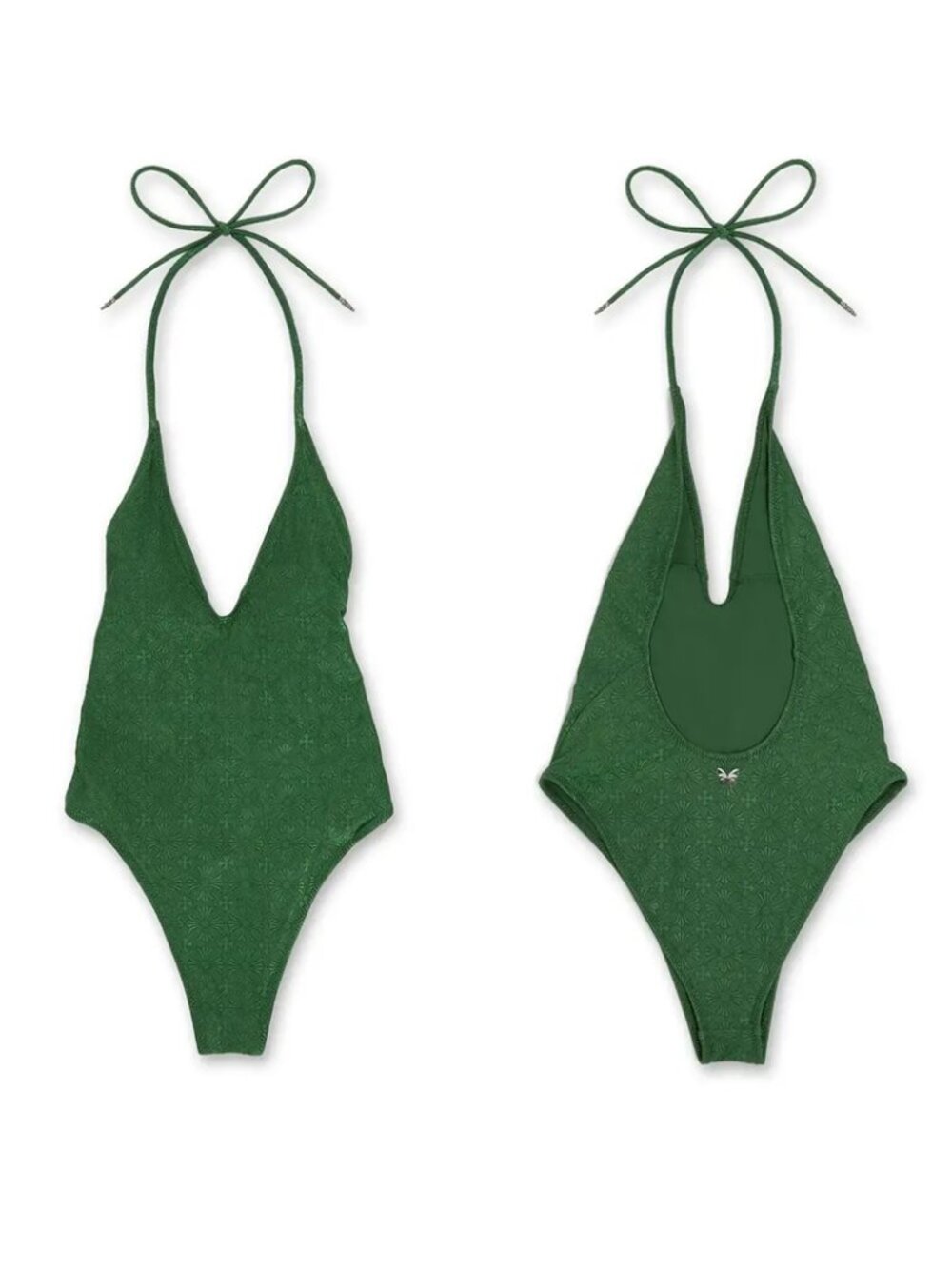 Chrome Hearts Dipped in Blue One Piece Swimsuit in Tonal Green Small